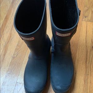 Short hunter boots matte black